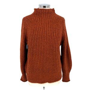 Madewell Loretto Mockneck Pullover Sweater Heather Cinnabar Size Small